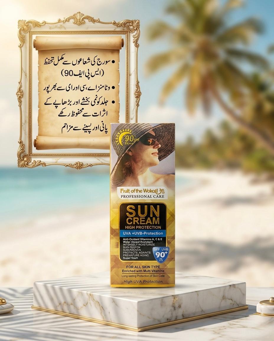 8. Fruit of the Wokali Sun Cream (SPF 90)
