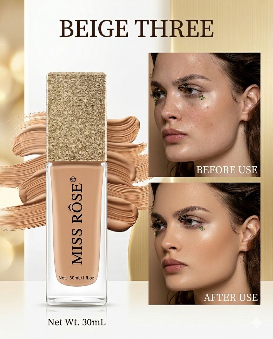 Gilded Cuboid Silky Foundation  Beige Three