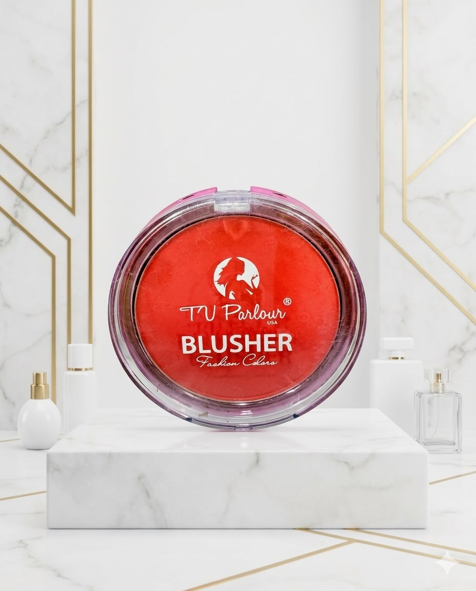 TV Parlour Blusher; Color: Deep Red