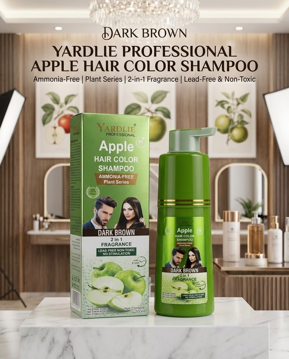 Apple Hair Color Shampoo: 200ml, Natural Black ,  Natural brown
