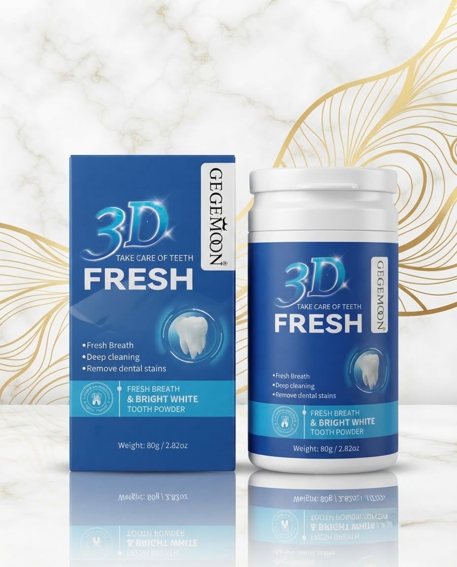 GEGEMOON 3D Fresh Tooth Powder  Color: Blue