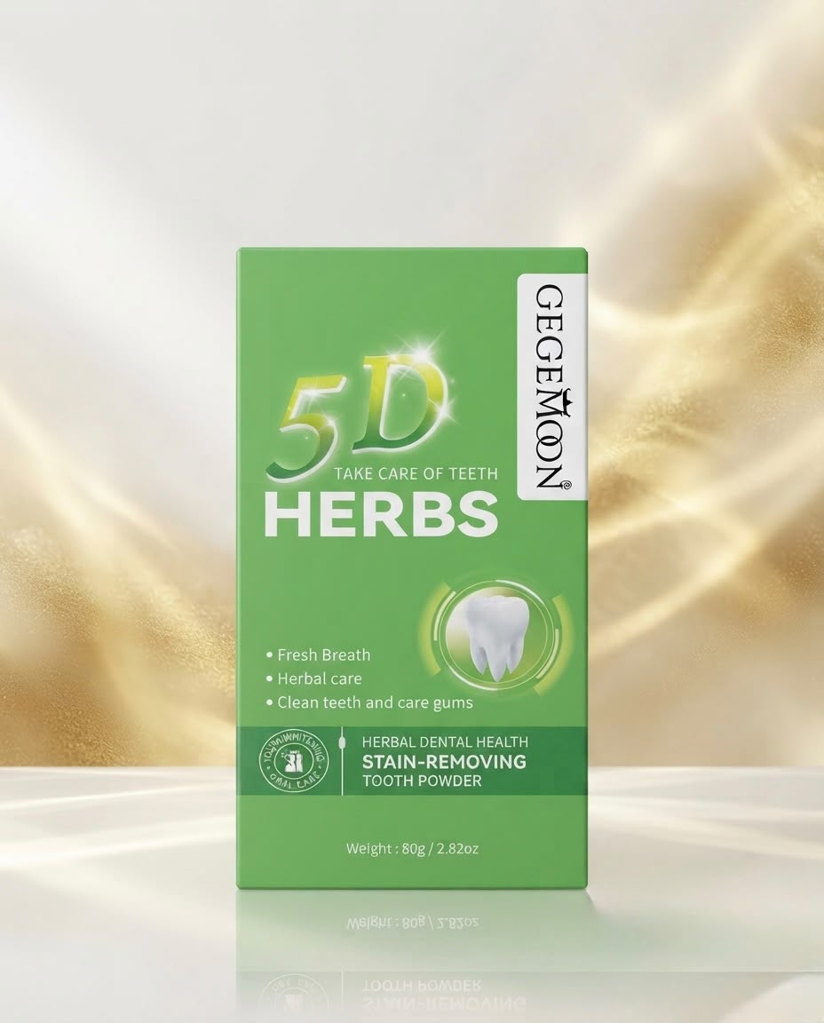 GEGEMOON 5D Herbs Tooth Powder  Color: Green