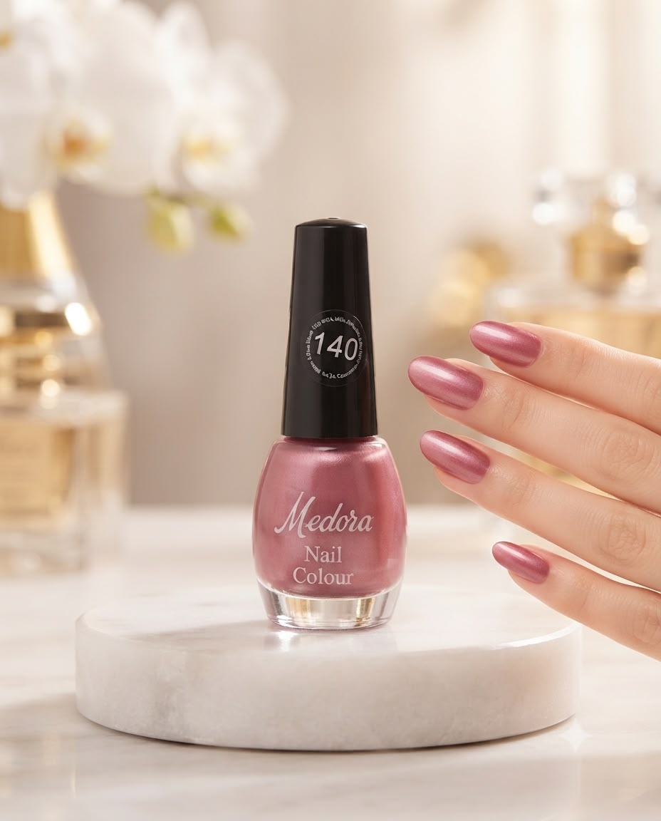 Medora Nail Colour, Color: Dusty Rose Pink, Number: 140