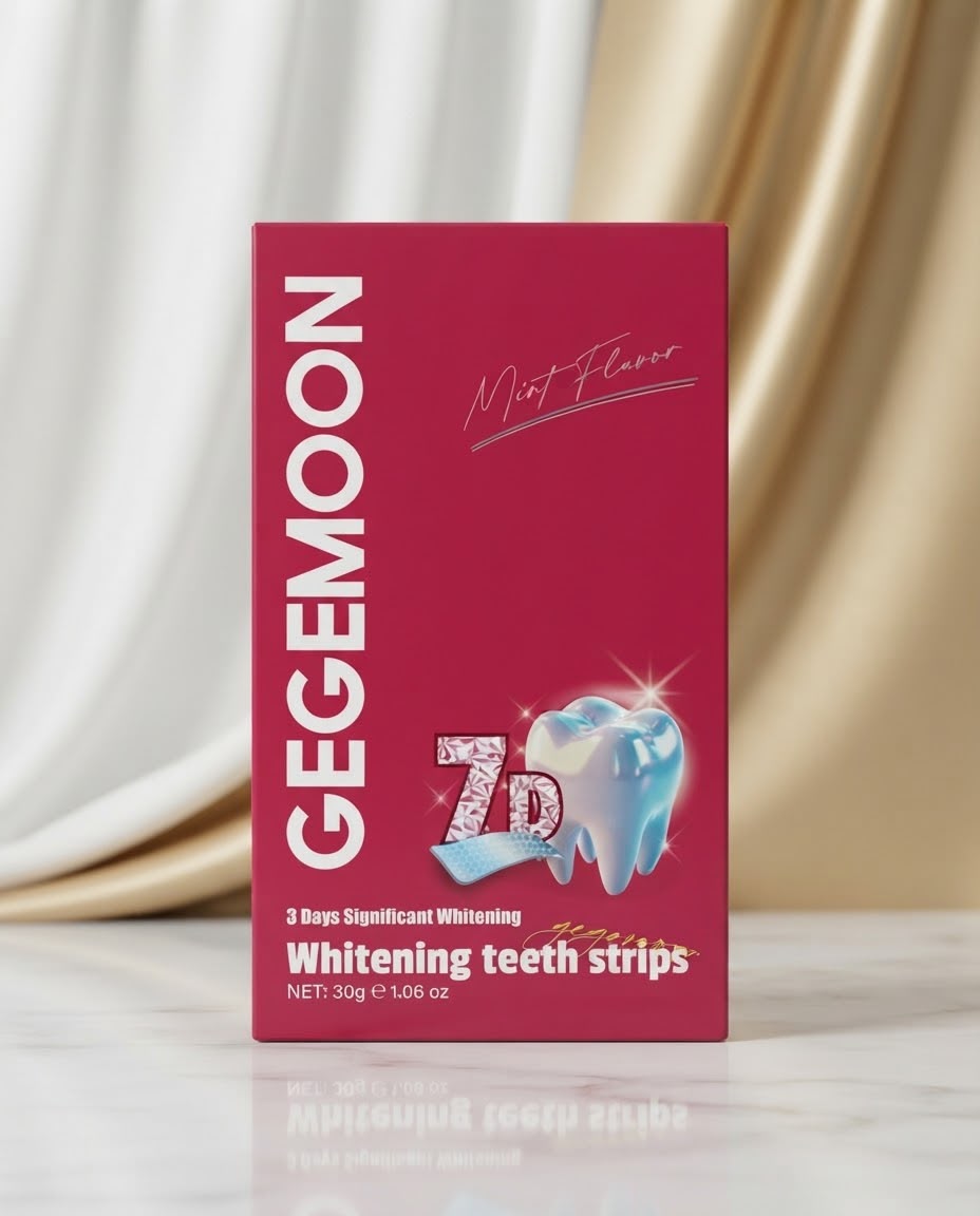 Gegemoon Mint Flavor Whitening Teeth Strips – 3D, 5D, 7D & 9D Variants in Purple, Dark Blue, Red & Green
